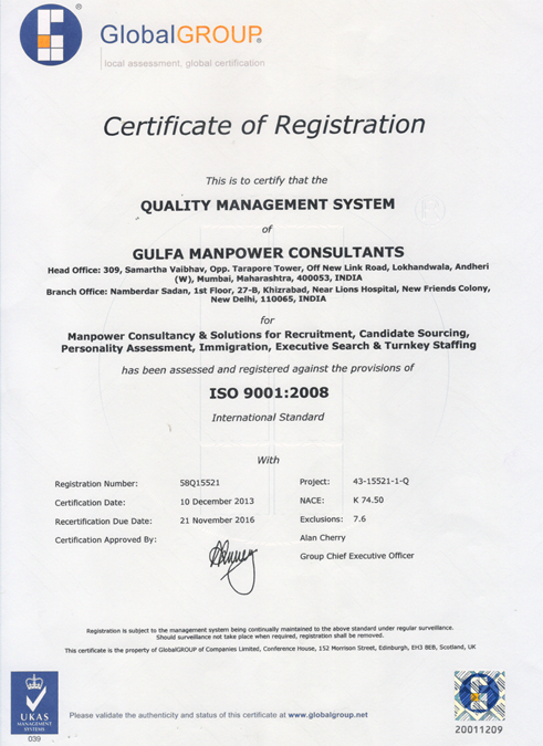  ISO Certificate
